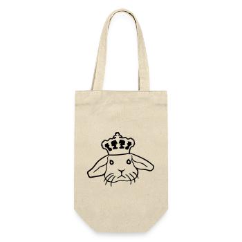 Royal Bunny Crown King Queen Prince Princess - Gift Bag for Bottles - nature - Front
