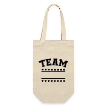team - Geschenkbeutel für Flaschen - Natur - Vorne