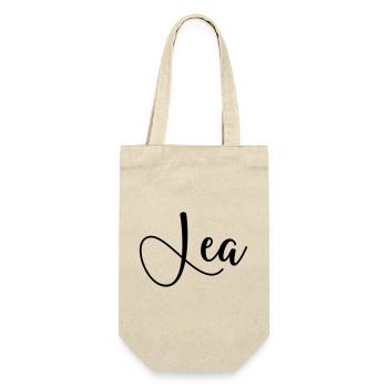 name lea - Geschenkbeutel für Flaschen - Natur - Vorne