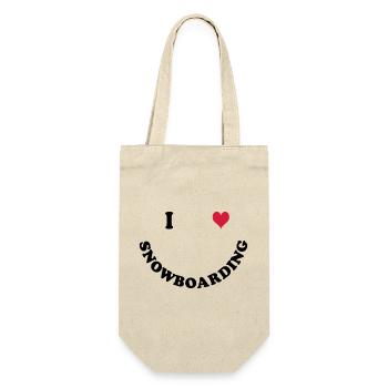 I love Snowboarding - Gift Bag for Bottles - nature - Front