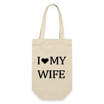 J'aime ma femme. - Sac à bouteille - nature - Devant