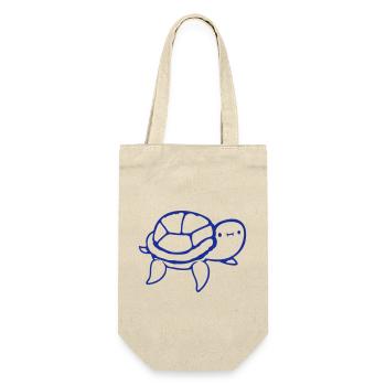Tortue d’eau mignonne mignonne nageant joyeusement - Sac à bouteille - nature - Devant