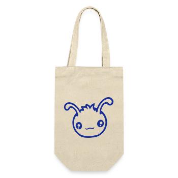 Chenille Alien Mignon Petit Monstre Sourire Heureux - Sac à bouteille - nature - Devant