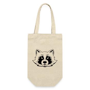 Waschbär - Geschenkbeutel für Flaschen - Natur - Vorne