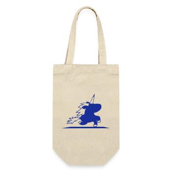 Einhorn reitet schnell Galopp süß Silhouette Pferd - Geschenkbeutel für Flaschen - Natur - Vorne