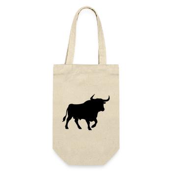 stier - Geschenkbeutel für Flaschen - Natur - Vorne