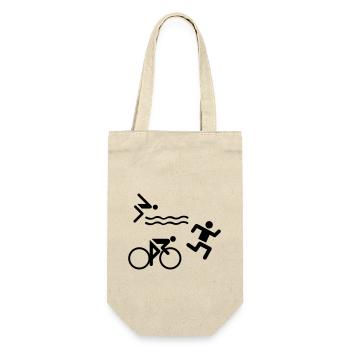 Triathlon - Geschenkbeutel für Flaschen - Natur - Vorne