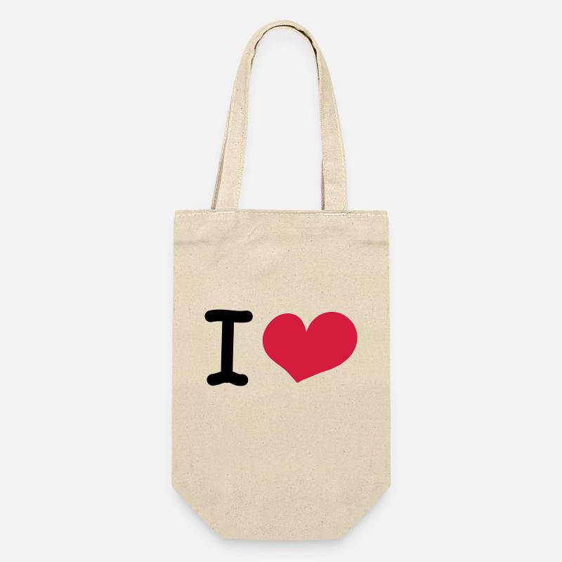 i love - Gift Bag for Bottles - nature