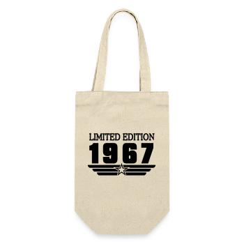 1967 Geburtstag - Geschenkbeutel für Flaschen - Natur - Vorne