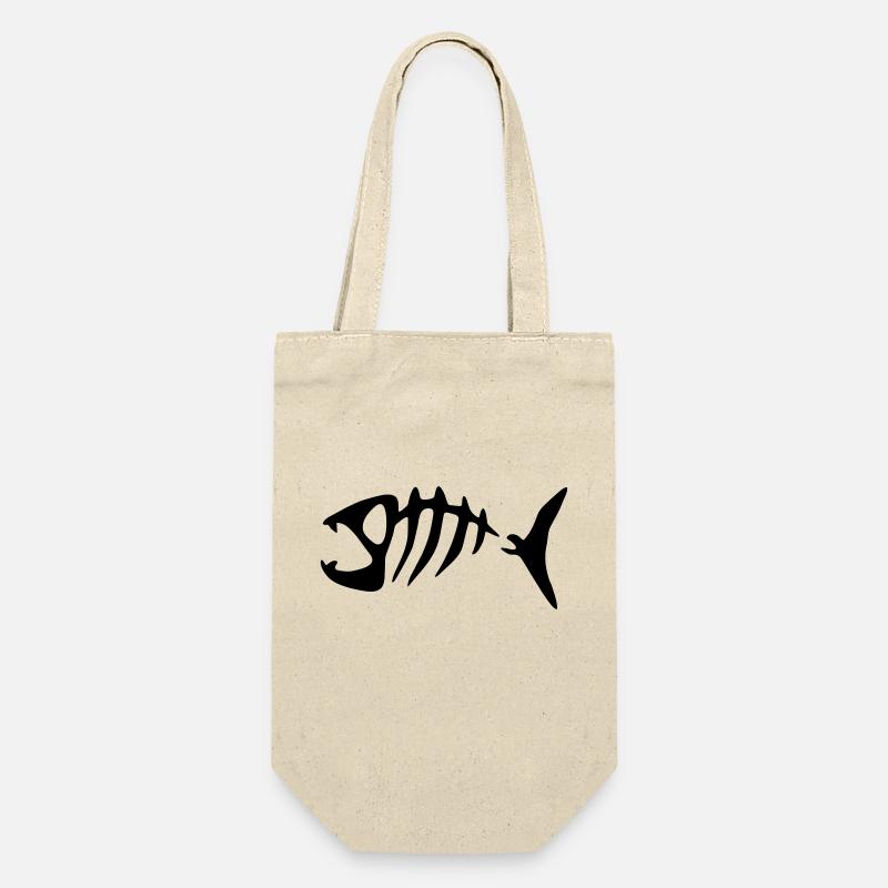 Piranha Fish Fish Bone Grete - Gift Bag for Bottles - nature
