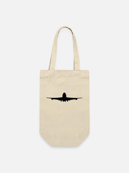 Flugzeug - Geschenkbeutel für Flaschen - Natur