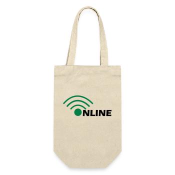 Online - Geschenkbeutel für Flaschen - Natur - Vorne