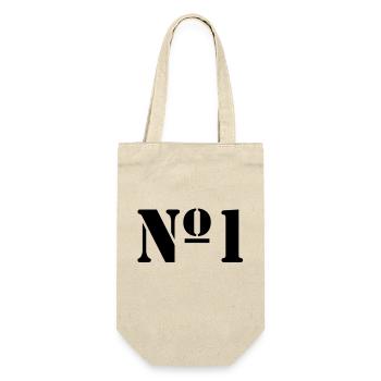 Nummer 1 - Geschenkbeutel für Flaschen - Natur - Vorne