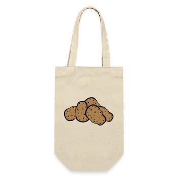 many heap design potato food delicious cook ku - Gift Bag for Bottles - nature - Front