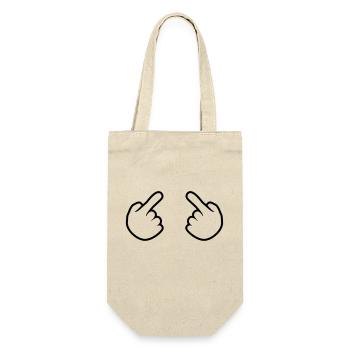 Silhouette de 2 mains que je montre pointant - Sac à bouteille - nature - Devant