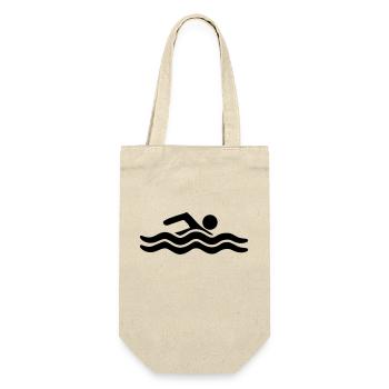 schwimmbad meer urlaub wellen wasser cool sport lo - Geschenkbeutel für Flaschen - Natur - Vorne