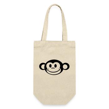 Peu drôle doux singe mignon - Sac à bouteille - nature - Devant