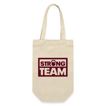 Strong Team - Gift Bag for Bottles - nature - Front