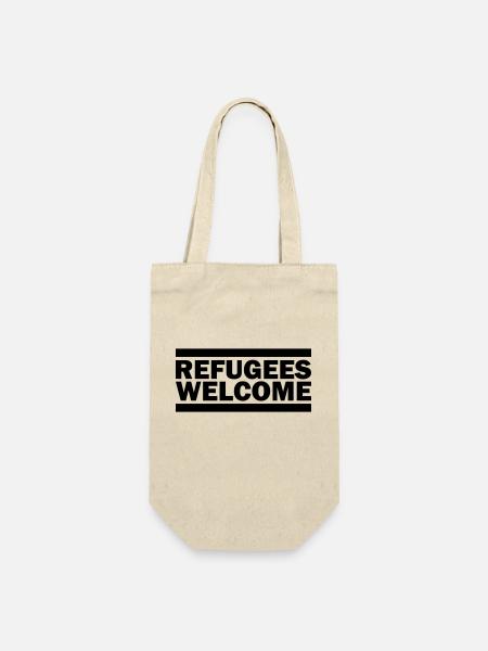 refugees welcome - Gift Bag for Bottles - nature
