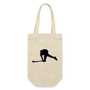 Feldhockey - Geschenkbeutel für Flaschen - Natur - Vorne