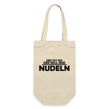 der tut nix, der will nur nudeln - Geschenkbeutel für Flaschen - Natur - Vorne