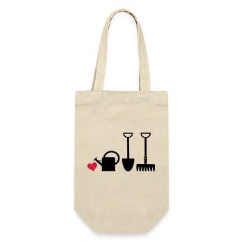 Gärtnerherz2 - Gift Bag for Bottles - nature - Front