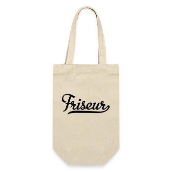 Friseur - Geschenkbeutel für Flaschen - Natur - Vorne