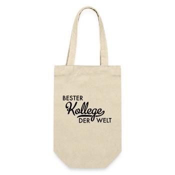 bester kollege - Geschenkbeutel für Flaschen - Natur - Vorne
