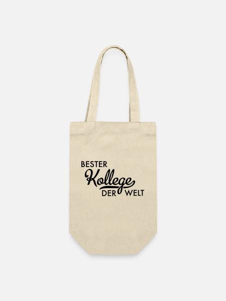 bester kollege - Geschenkbeutel für Flaschen - Natur