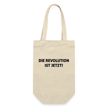 Die Revolution ist JETZT! - Geschenkbeutel für Flaschen - Natur - Vorne