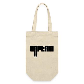 Text Captain Logo - Gift Bag for Bottles - nature - Front