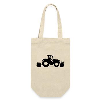 Landwirt Felder Farmer - Geschenkbeutel für Flaschen - Natur - Vorne