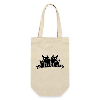 Family Papa Mama Cats - Gift Bag for Bottles - nature - Front