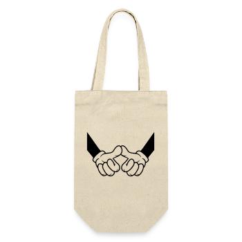Greeting thumbs touch friends - Gift Bag for Bottles - nature - Front