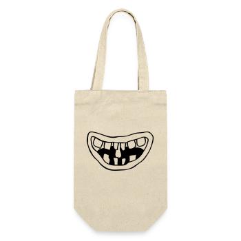 Design laughing monster mouth - Gift Bag for Bottles - nature - Front