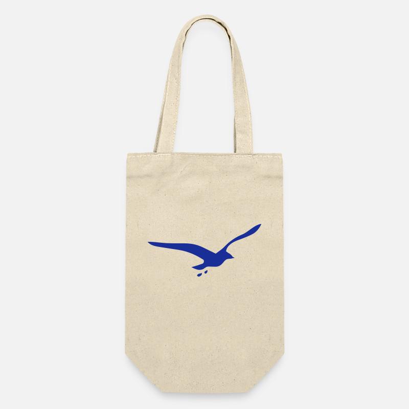 Möwe - Geschenkbeutel für Flaschen - Natur