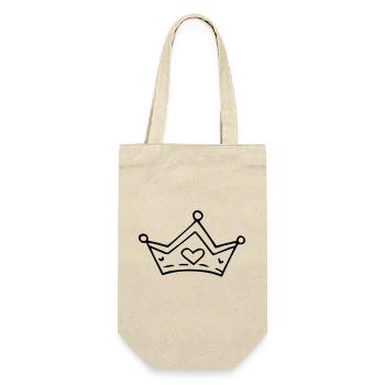 Princesse Reine Couronne Couronne Cœur Couronne - Sac à bouteille - nature - Devant