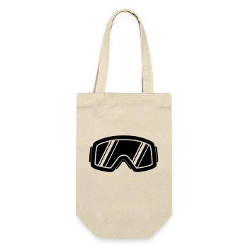 ski brille - Geschenkbeutel für Flaschen - Natur - Vorne