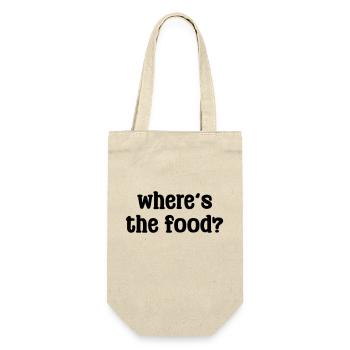 Wo ist das Zitat der Food Party? - Geschenkbeutel für Flaschen - Natur - Vorne