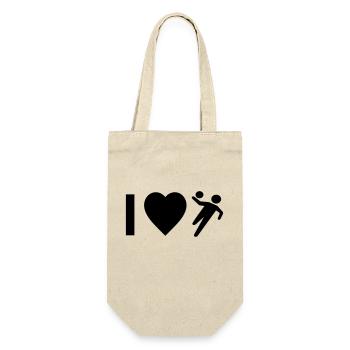 Cool "I Love Handball" design for him and her - Gift Bag for Bottles - nature - Front