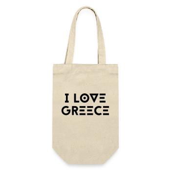 I LOVE GREECE - Gift Bag for Bottles - nature - Front