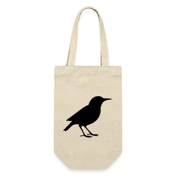 Vogel - Geschenkbeutel für Flaschen - Natur - Vorne