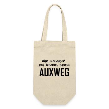 Mir folgen, ich kennen einen AUXWEG - Geschenkbeutel für Flaschen - Natur - Vorne