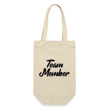 team member - Geschenkbeutel für Flaschen - Natur - Vorne