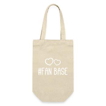 Fan Base Herz Liebe - Geschenkbeutel für Flaschen - Natur - Vorne