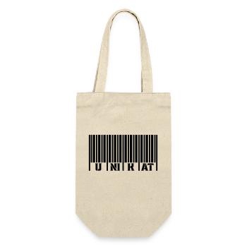 barcode unikat - Geschenkbeutel für Flaschen - Natur - Vorne