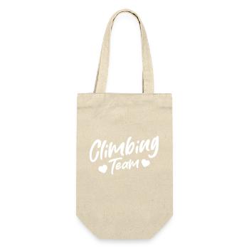 Climbing Team Heart Love - Gift Bag for Bottles - nature - Front