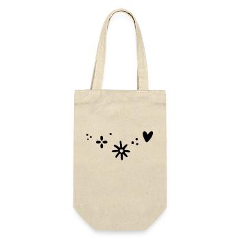 Heart Star Pattern - Gift Bag for Bottles - nature - Front