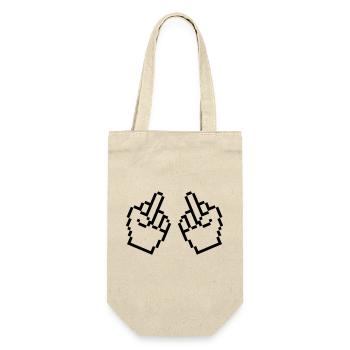 Middle Finger Pixel - Gift Bag for Bottles - nature - Front