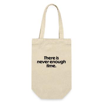 There is never enough time - Geschenkbeutel für Flaschen - Natur - Vorne